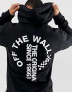 Vans Hoodie With Back Print In Black