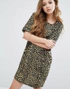 Noisy May I-tunic Leopard Print Dress - Multi