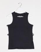 Asos 4505 Vest With Open Side Detail-black