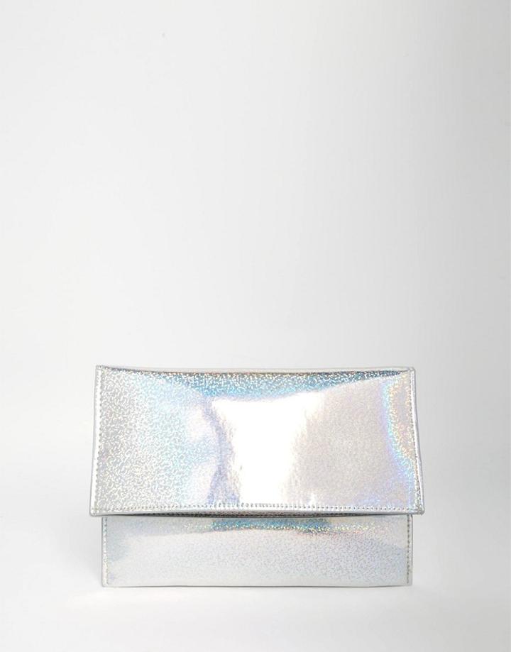 Asos Hologram Sparkle Clutch Bag - Multi