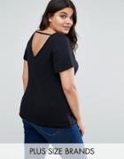 Junarose Plus T-shirt With Strap Back - Black