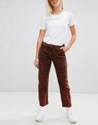 Weekday Limited Collection Denim Baggy Jeans With Raw Waistband In Acid Red - Blue