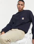 Carhartt Wip Pocket Oversize Sweatshirt In Navy
