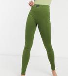 Asos 4505 Tall Seamless Legging In Rib-green