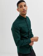 Only & Sons Button Down Shirt In Dark Green - Green