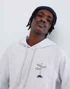 Esn Chest Print Hoodie - Gray