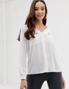 Lipsy Zip Pocket Shirt-white