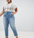 Urban Bliss Plus Mom Jeans In Light Wash