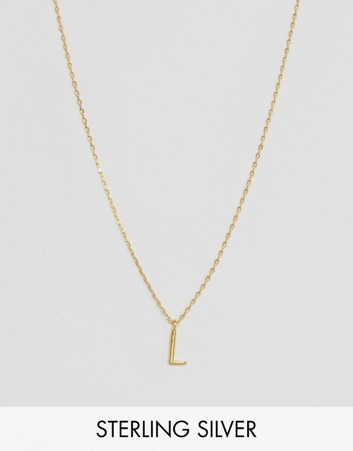 Carrie Elizabeth Mini Initial L Pendant - Gold