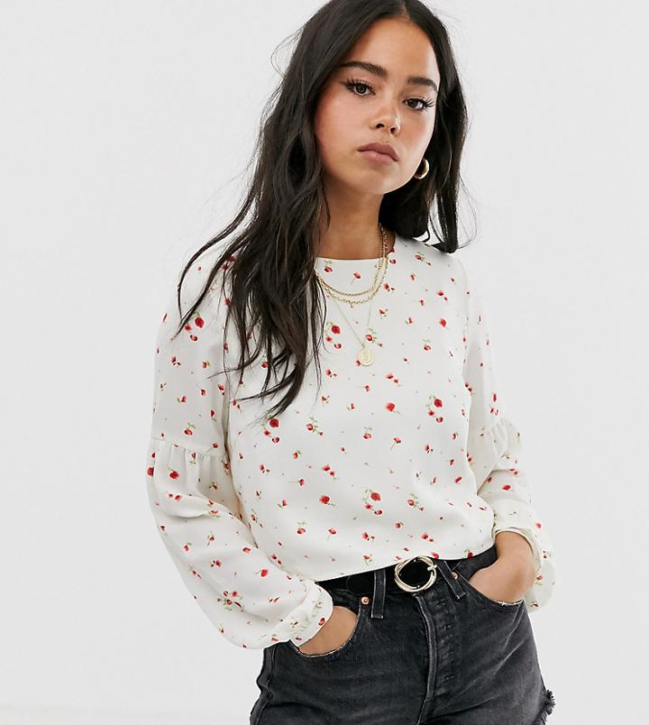 Wild Honey Top With Tie Back In Vintage Floral-pink