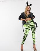 Asos Design Halloween Legging In Glow In The Dark Print - Multi