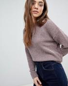 Jdy Shine Chenille Supersoft Sweater-pink