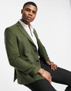 Bolongaro Trevor Loose Fit Wool Blend Suit Jacket-green