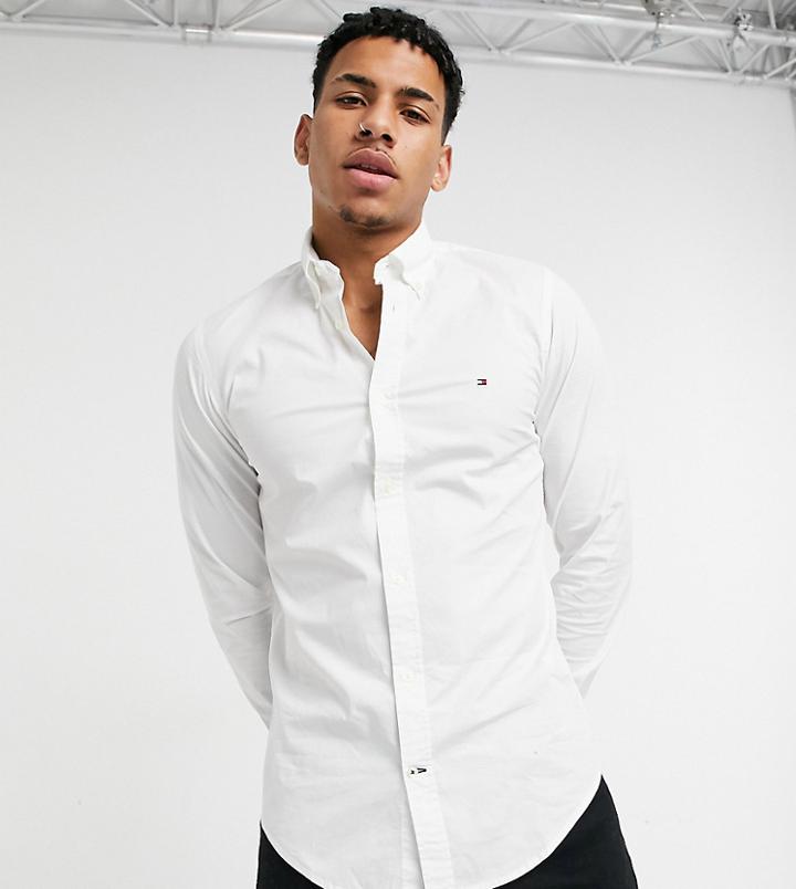 Tommy Hilfiger Skinny Fit Shirt In White Exclusive To Asos