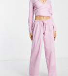 Asos Design Petite Mix & Match Cotton Pyjama Trouser In Pink - Pink