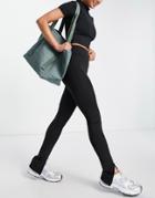 Asos 4505 Rest Day Leggings With Zip Flare-black