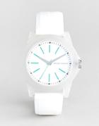 Armani Exchange Ax4359 Banks Watch With Silicone Strap - White