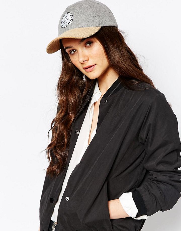 Pull & Bear Multi Texture Baseball Cap - Gray Vigo