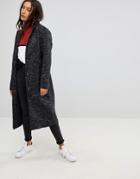 Asos Oversized Coat In Textured Fabric - Multi