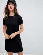 Stradivarius Short Sleeve Dress - Black