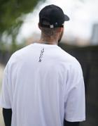 Asos Design Oversized Longline T-shirt In Heavyweight Jersey With Spine Amour Embroidery