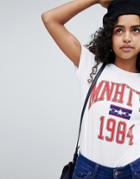 New Look Manhattan Placement Print Tee - White