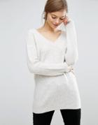 Asos Lounge Sweater With V Neck - Gray