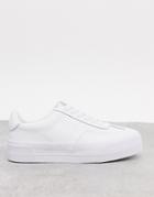 Asos Design Diverse Leather Chunky Sneakers In White