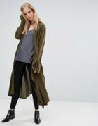 Religion Freedom Duster Coat - Green