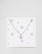 Johnny Loves Rosie Snowflake Holidays Gifting Necklace - Silver