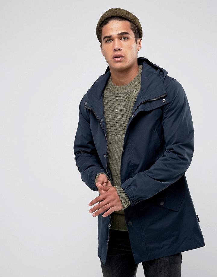 D-struct Longline Lightweight Parka - Navy