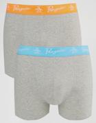 Original Penguin 2 Pack Boxer Shorts - Gray