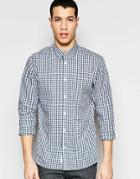Selected Homme Gingham Shirt In Slim Fit - Blue