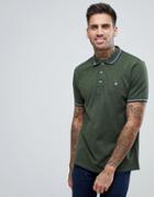 Lyle & Scott Tipped Polo Shirt In Green - Green