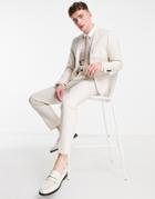 Selected Homme Slim Suit Pants In Ecru-neutral