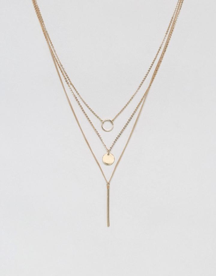 Pieces Multipack Pendant Necklace - Gold