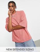 Asos Design Oversized T-shirt In Pique In Pink