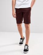 Minimum Chino Shorts In Red - Bordeaux