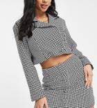 Miss Selfridge Petite Tailored Mini Skirt In Dogstooth - Part Of A Set-multi
