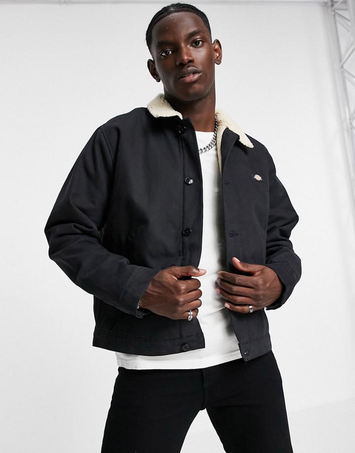 Dickies Duck Canvas Deck Jacket In Black