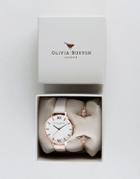 Olivia Burton Bee Mine Leather Watch & Bangle Bracelet Ob16gset04 - Gold