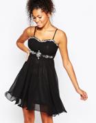 Jasmine Prom Dress With Embellishment - Black