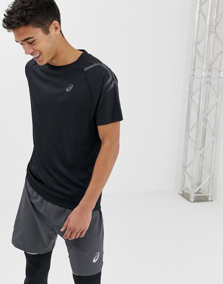 Asics Running Icon T-shirt In Black - Black