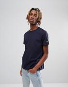 Champion T-shirt With Sleeve Logo In Navy - Navy