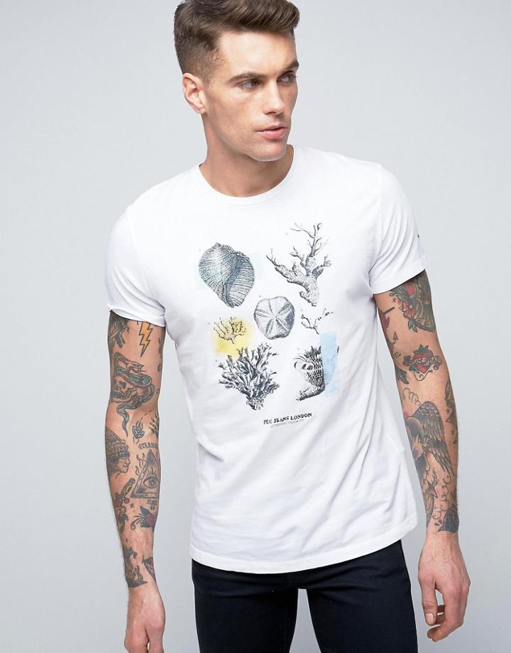 Pepe Shell Print T-shirt - White
