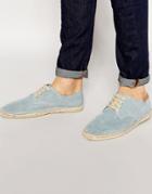 Bronx Lace Up Espadrilles In Blue - Blue