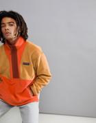 Columbia Csc Originals Printed Half Zip Fleece In Orange - Red