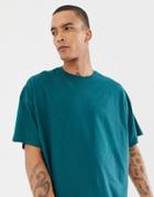 Asos Design Organic Oversized Fit T-shirt With Crew Neck In Green