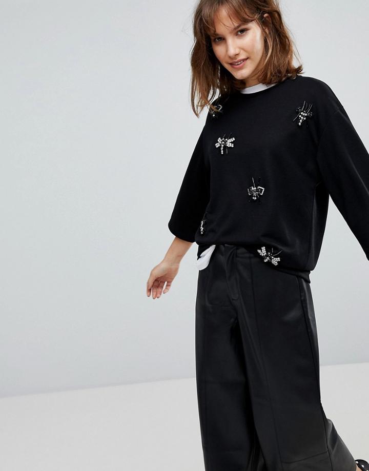Stradivarius Embellished Sweater - Multi