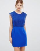 Greylin Esme Crochet Dress - Blue